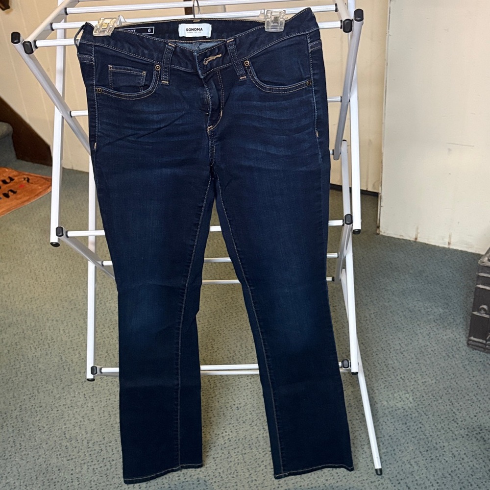 Sonoma Women's Dark Indigo Straight Leg Jeans